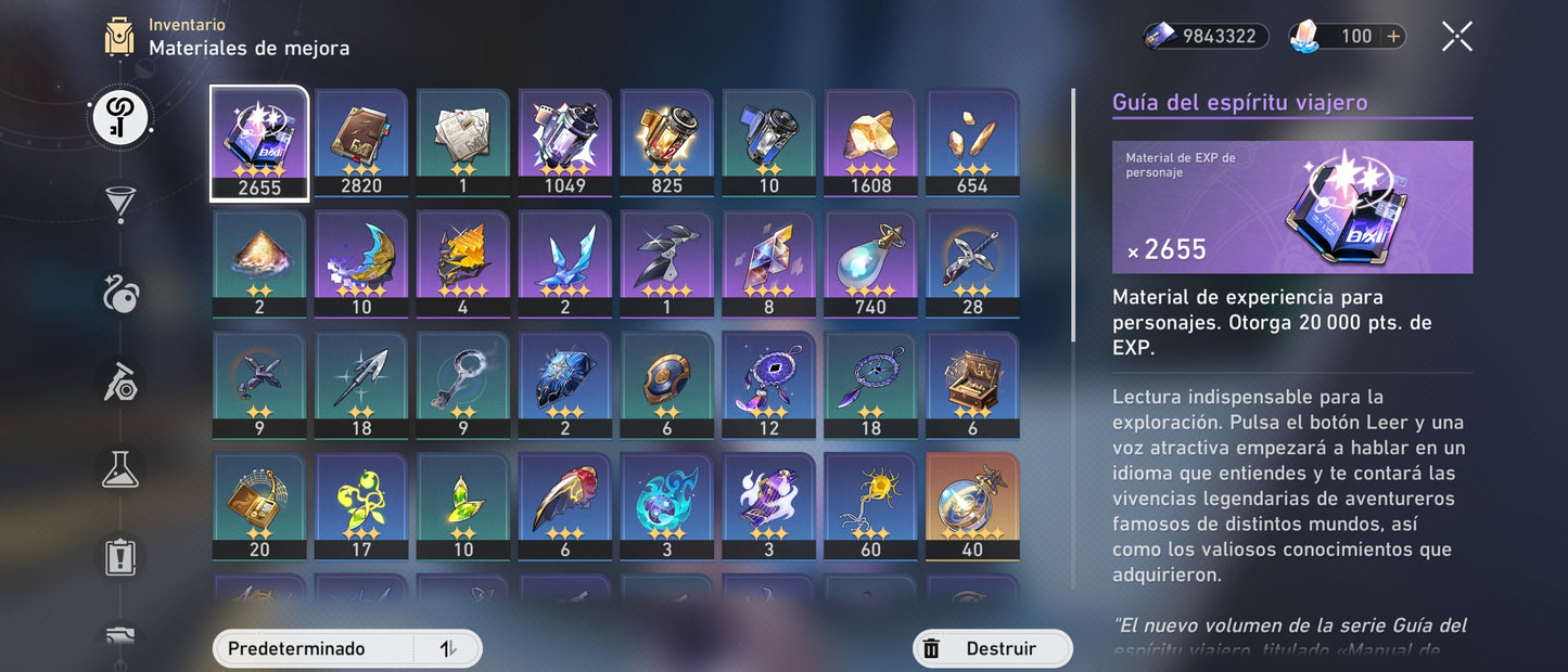 [TL 50] ⭐️ 112 Deseos⭐️ Cyrene + Hyacine E1+ Castorice + Cono + Tribbie + Dan Heng (Permansor Terrae) + Archer + Gepard E1 + Bronya E2 — Cuenta Reroll Honkai: Star Rail