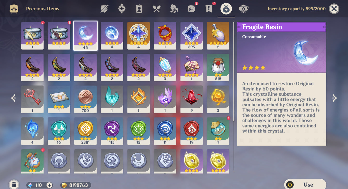 [Nivel 55] ✨Nahida C1 + Furina + Neuvillette + Arlecchino + Xianyun + Diluc + Jean + Tighnari + Dehya