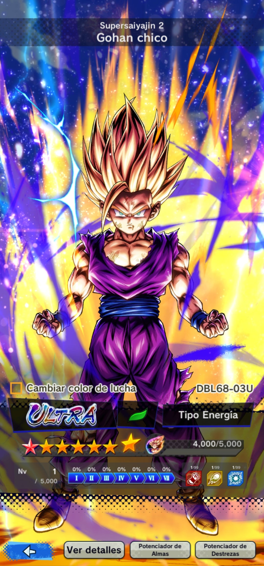 [Android & iPhone] ⭐️Gohan SS2 1 Estrella Roja + Turles ⭐️ +  6 LL