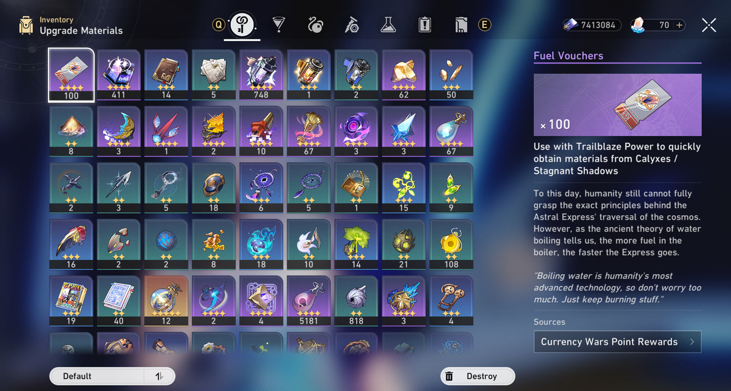 [Nivel 67] Yao Guang +cono, Cyrene C1 + Evernight +cono, Sparkle + Saber +cono, Ruan Mei + Fu Xuan + Archer + Permansor Terrae + Bronya E1 + Gepard + Welt + Bailu + Himeko