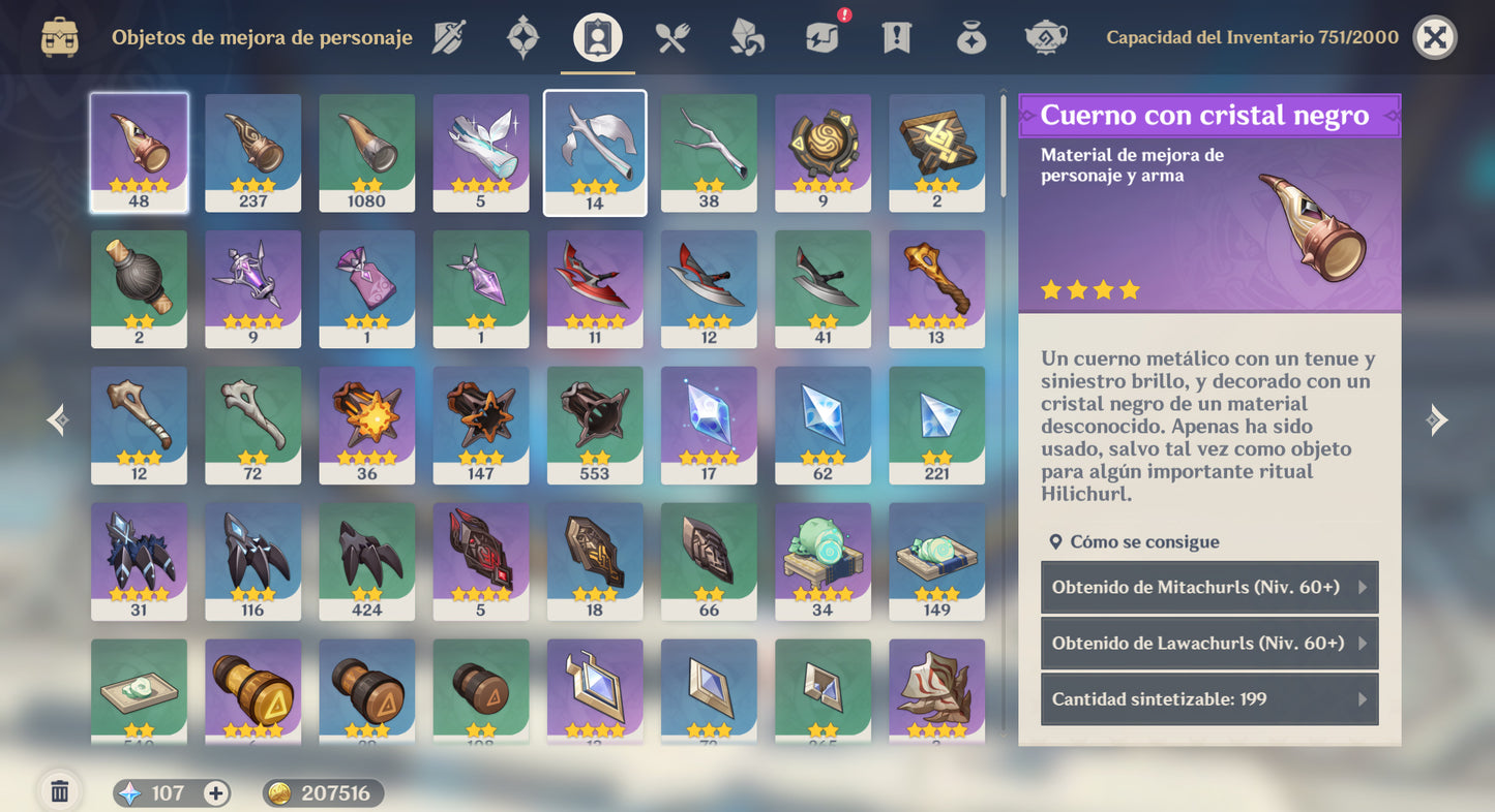 [Nivel 57] | Eula C3 + 0da de los Pinos , Xilonen C2 + Yelan C1 + Raiden Shogun + Zhongli + Ayaka + Emilie + Clorinde + Kokomi + Ayaka + Aloy + Keqing C1 + Qiqi C3 + Dehya + Mona + Tighnari + Jean + Skyward Spine + Skyward Harp + Skyward Pride