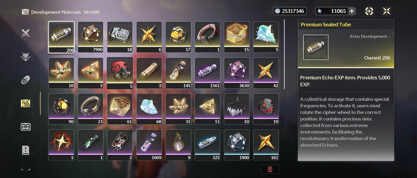 [Nivel 49] 11,065 Astritas 💎+ Aemeath + Arma + Augusta R1 + Arma + Mornye + Lynae + Iuno