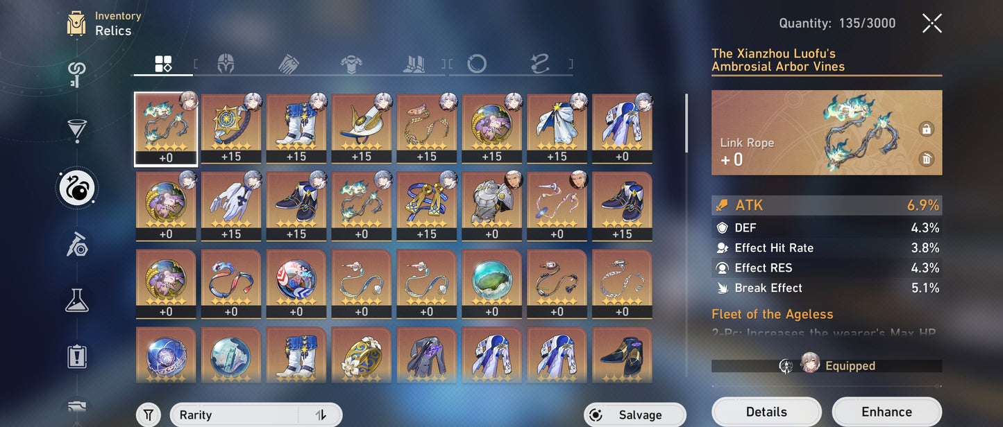 [NIVEL 55] Phainon + Cono , Cerydra + Sunday + Cono, Archer + Cono , Himeko + Bronya + Yanqing
