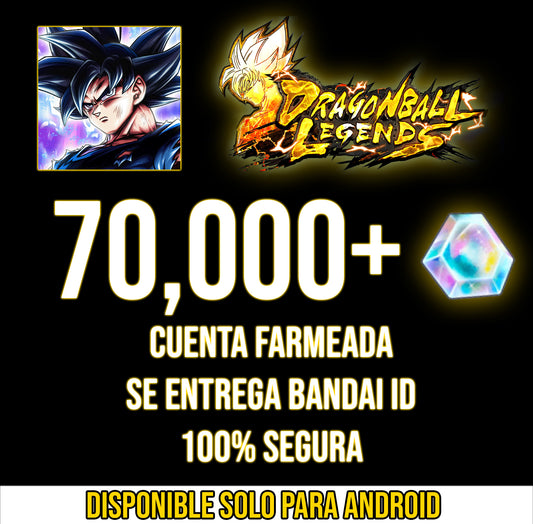 [Solo Android ✅] CUENTA + 70,000 Cronocristales💎 (NO ES RECARGA)