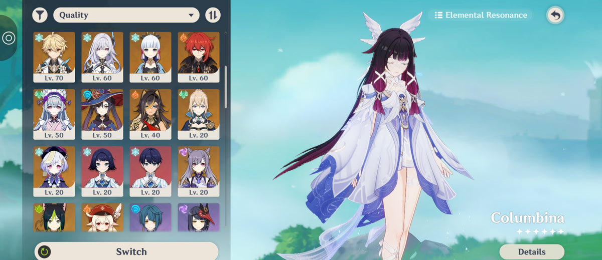 NA AR57| Zibai + Columbina + Flins +Bloodsoaked Ruins , Skirk + Arlecchino + Neuvillette + Yoimiya C1 + Kazuha + Clorinde + Yelan + Raiden Shogun + Ayaka C1 + Klee + Diluc C1 + Tighnari + Keqing + Qiqi + Mizuki + Dehya + Jean