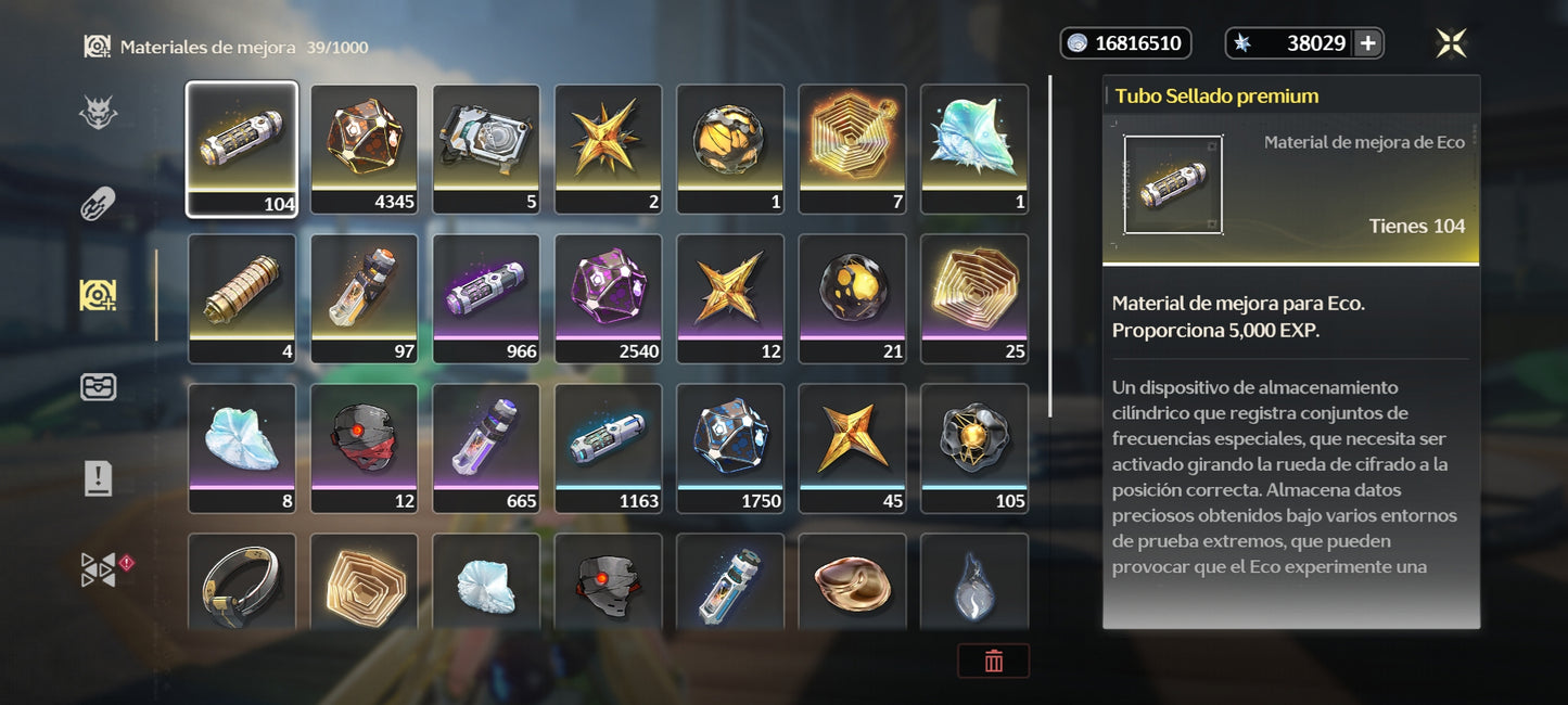 [Nivel 40] Cumpleaños Libre ✅ | 38029 Astritas 💎 |  ⭐ Phrolova + Arma | Wuthering Waves Cuenta Reroll