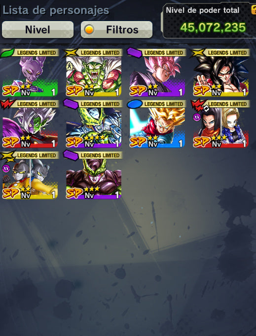 [Android] ⭐️ Cell Perfecto (7 ESTRELLAS) + SS ROSÉ GOKU BLACK⭐️ + 💎54,167 Cronocristales💎 + 10 LL