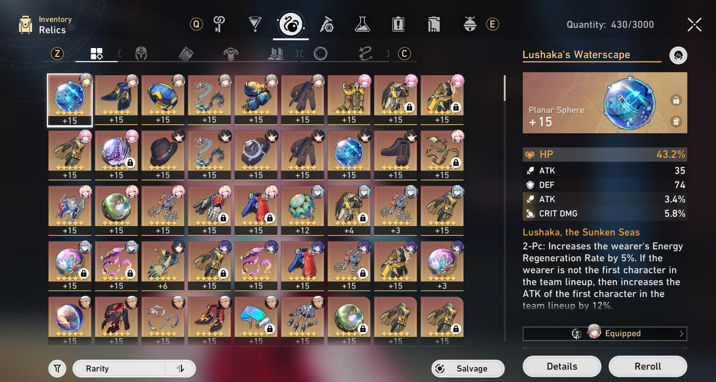 SV AMERICA CUMPLEAÑOS LIBRE Nivel 65⭐️Cyrene E3 +CONO, Hyacine + Yao Guang + Sparkle + Permansor Terrae + Blade + Archer + Yanqing + Clara + Himeko