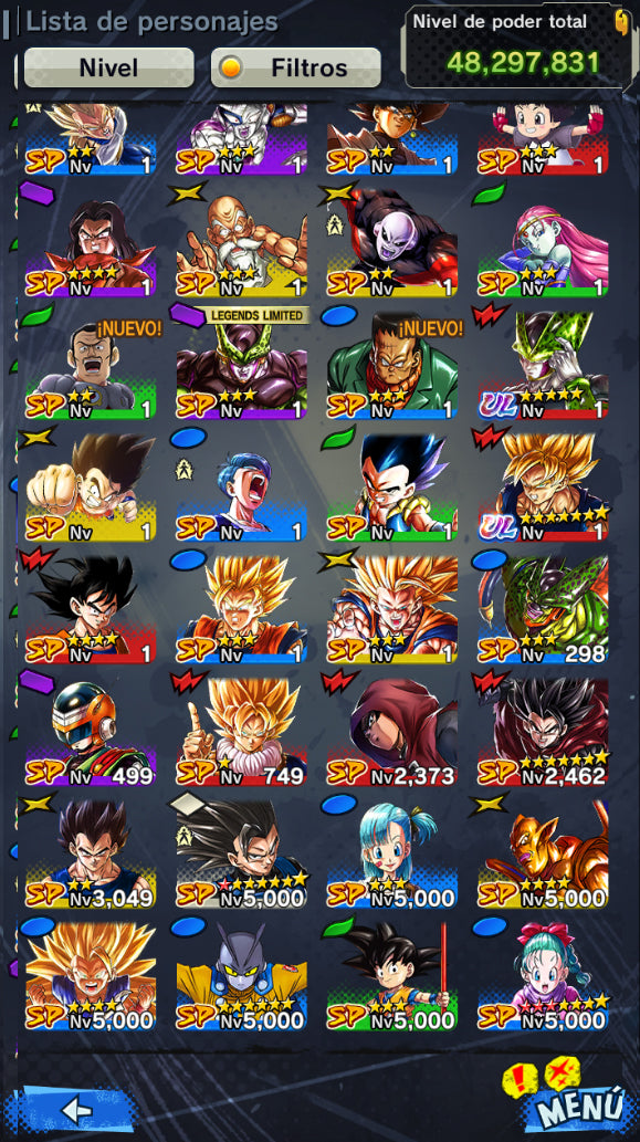 [Solo Android] ⭐️ CELL PERFECTO⭐️ + 💎75,757 Cronocristales💎 + 6 LL