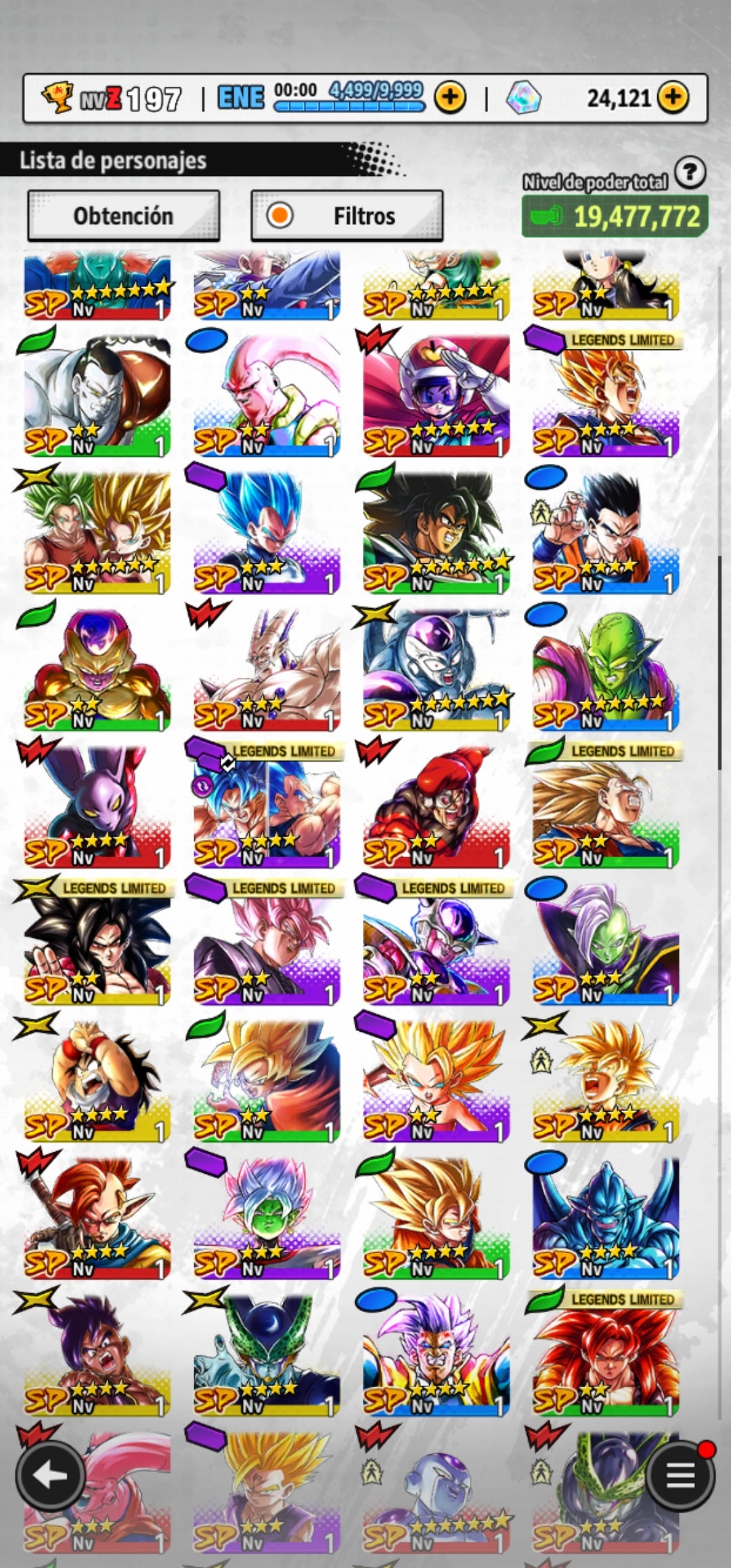 [Solo Android] ⭐️ SS GOD SS VEGITO (ULTRA)+ SS2 GOHAN (CHICO) ULTRA + MAJIN VEGETA ULTRA + Super Saiyan God SS Gogeta + HIT + 12 LL + 💎24,121 CC⭐️