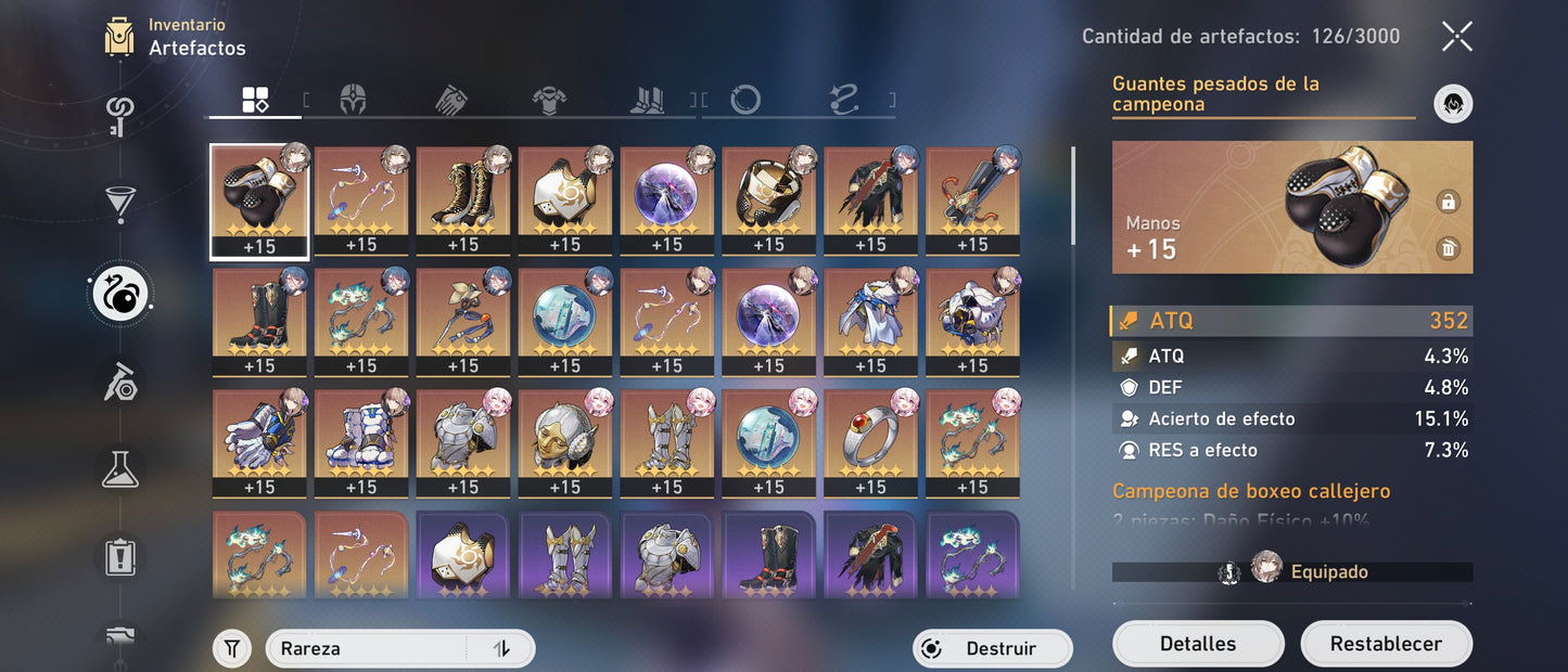 [TL 50] ⭐️ 112 Deseos⭐️ Cyrene + Hyacine E1+ Castorice + Cono + Tribbie + Dan Heng (Permansor Terrae) + Archer + Gepard E1 + Bronya E2 — Cuenta Reroll Honkai: Star Rail