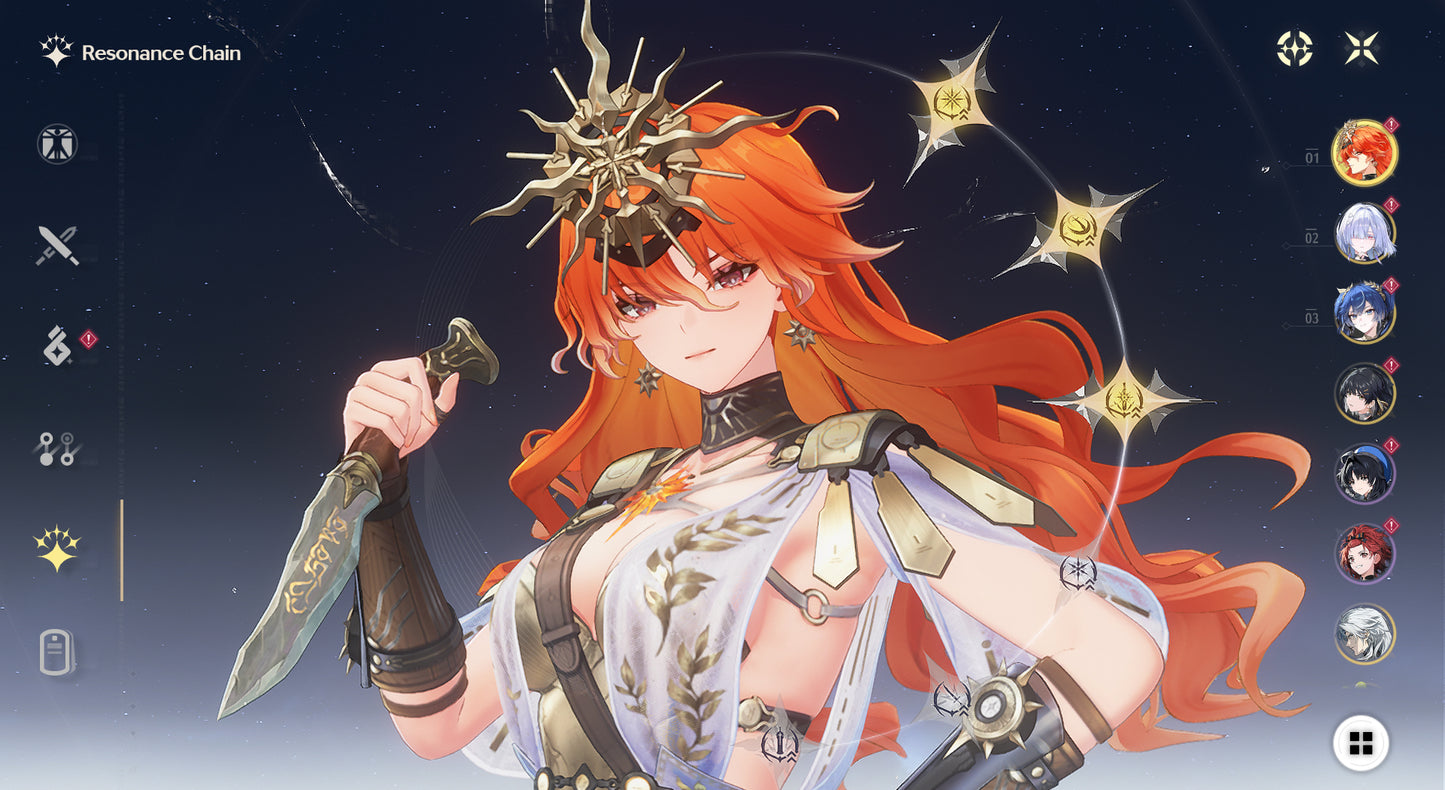 [Nivel 46] +21,621 Astritas 💎Augusta R3 + Arma , Iuno + Mornye + Verina + Calcharo + 3 Radiant Tide 💎 , Thunderflare Dominion + Laser Shearer