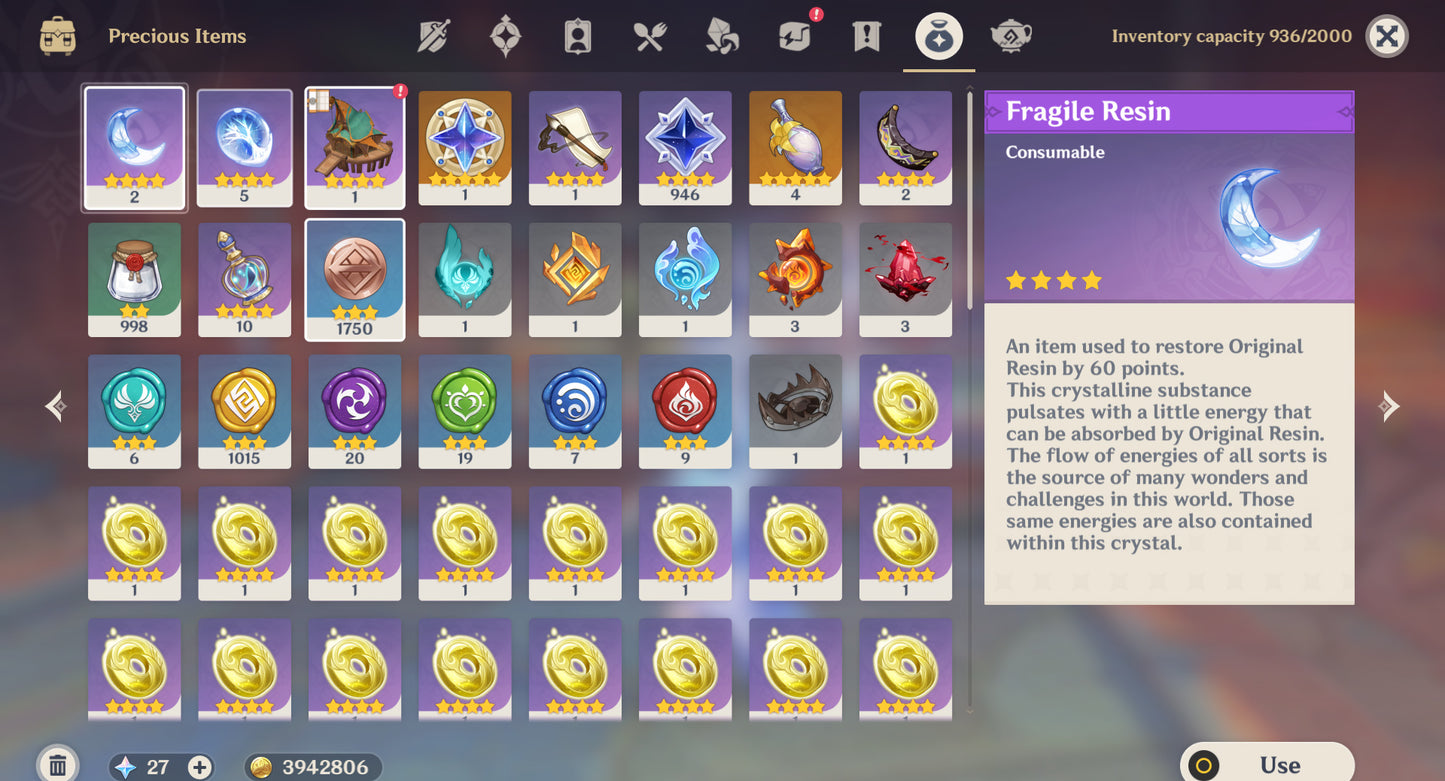[AR 56] ⭐️Furina C2 + Mavuika + Raiden Shogun + Neuvillette + Venti + Mona + Diluc + Dehya + Tighnari + Qiqi&nbsp;