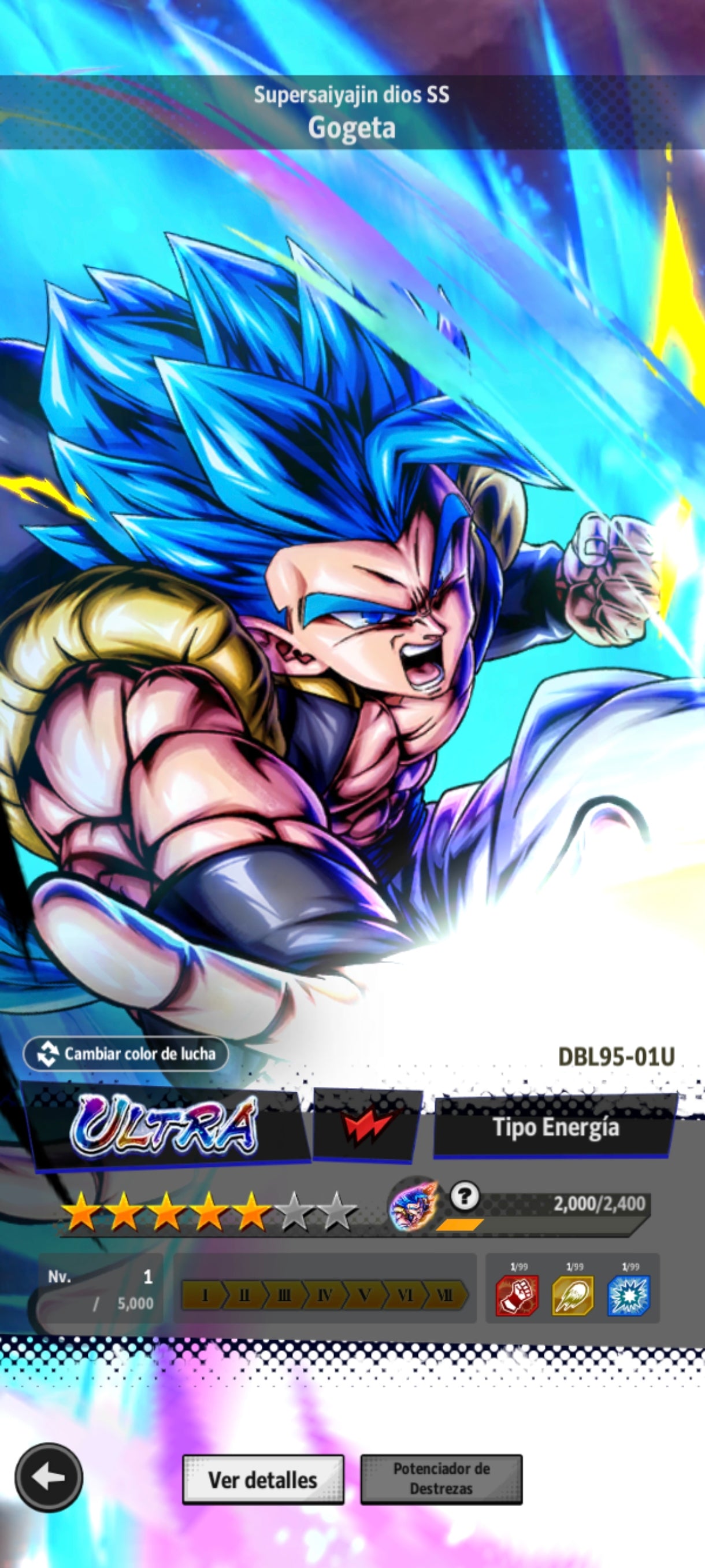 [Android & Iphone] ⭐️ Super Vegeto (LR) + Broly Enfurecido (LR) + SS Rosa Ultra Supervillano Goku Oscuro (LR) + Mitad Corrupo Zamazu Fusionado (UL) + SS Dios SS Gogeta (UL) + 15 LL