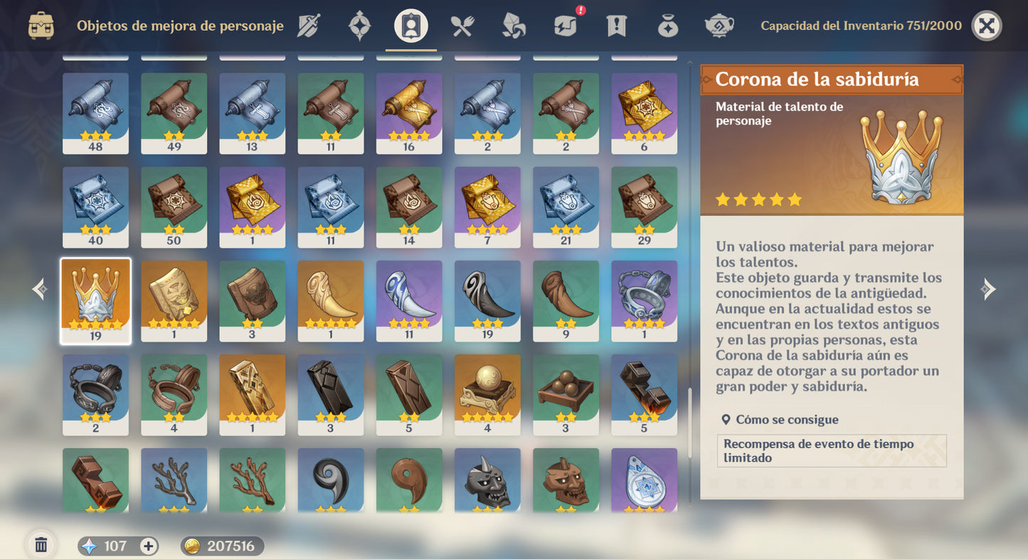 [Nivel 57] | Eula C3 + 0da de los Pinos , Xilonen C2 + Yelan C1 + Raiden Shogun + Zhongli + Ayaka + Emilie + Clorinde + Kokomi + Ayaka + Aloy + Keqing C1 + Qiqi C3 + Dehya + Mona + Tighnari + Jean + Skyward Spine + Skyward Harp + Skyward Pride