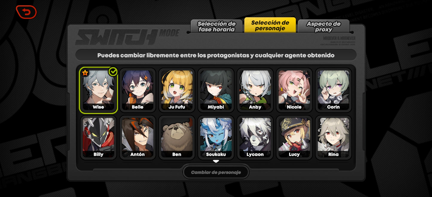 [Nivel 44] ⭐️Ju Fu + Arma (Rugiente urna de la fortuna), Miyabi , Lycaon C1 , Rina