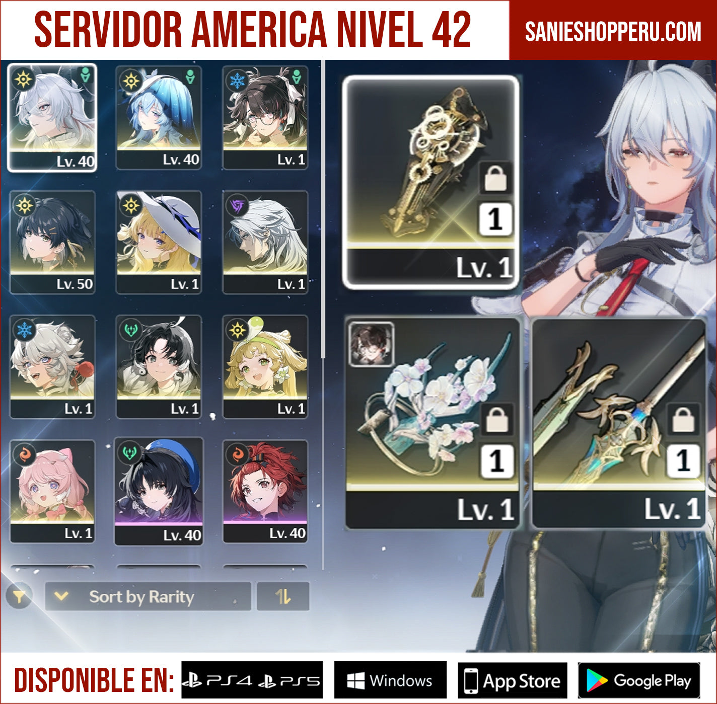 [Nivel 42]⭐️Zani + Blazing Justice + The Shorekepper + Zezhi + Rime-Draped Sprouts + Phoebe + Calcharo + Lingyang + Jianxin + Verina + Encore + Bloodpact's Pledge