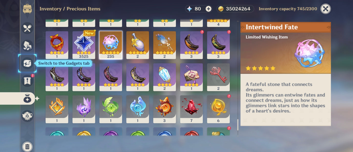 [Nivel 53] 235 Deseos 💎 |  Arlecchino + Arma #1 | Genshin Impact Cuenta Reroll