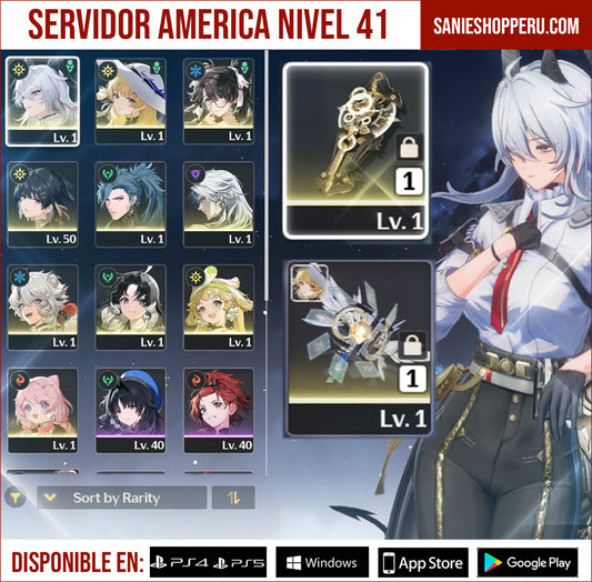[Nivel 41]⭐️Zani + Blazing Justice + Phoebe + Luminous Hymn + Zhezhi + Jiyan + Calcharo + Lingyang + Jianxin + Verina + Encore