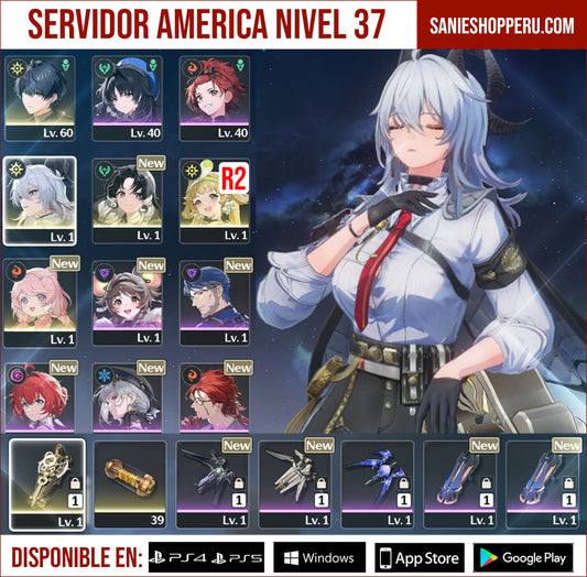 [Nivel 37]⭐️Zani + Blazing Justice + Jianxin + Verina R2 + Encore