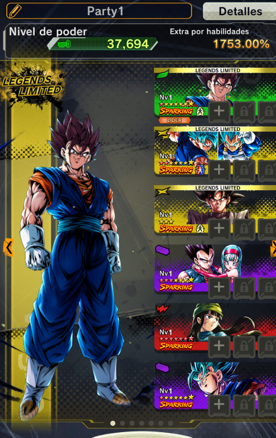 [Android & iPhone] ⭐️ Vegeto LL 1ESTRELLA ROJA + SS Dios Goku & Vegeta + (19 LL)⭐️
