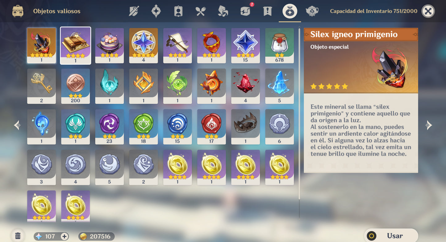 [Nivel 57] | Eula C3 + 0da de los Pinos , Xilonen C2 + Yelan C1 + Raiden Shogun + Zhongli + Ayaka + Emilie + Clorinde + Kokomi + Ayaka + Aloy + Keqing C1 + Qiqi C3 + Dehya + Mona + Tighnari + Jean + Skyward Spine + Skyward Harp + Skyward Pride