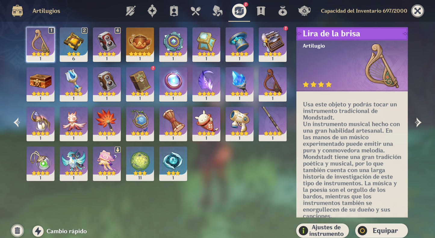 [Nivel 57] Ayaka + Skin⭐ , Zhongli , Kazuha , Yelan , Arlecchino , Nahida , Venti , Hu Tao , Jean C1 , Diluc C2 , Mona , Tighnari , Dehya | 7 Armas 5⭐| SERVER AMERICA|Cuenta Genshin Impact