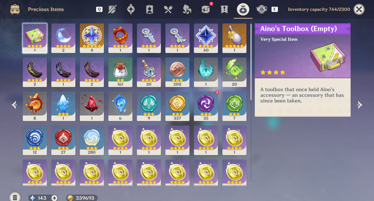[Nivel 56] Flins + Arma ⭐️, Columbina + Lauma + Nefer + Yelan C1 + Venti + Raiden Shogun + Furina + Qiqi + Mona + Diluc + Jean