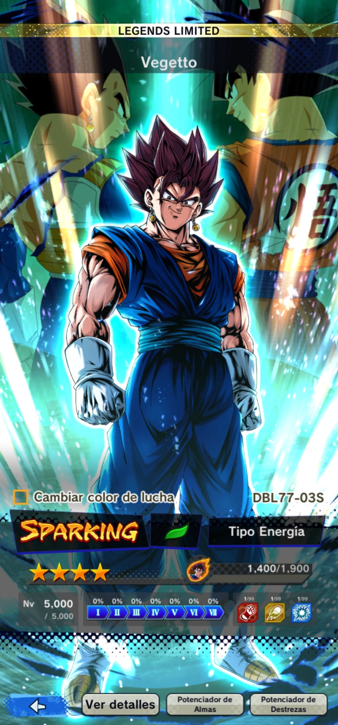 [ANDROID / IPHONE] ⭐️6 ULTRAS ⭐️Super Saiyan GOD SS Vegetto + Super Vegetto + Majin Vegeta + Pre Ultrainstinto Goku + Golden Freezer + Majin Buu puro 3 estrellas rojas +  23 LEGENDS LIMITED⭐️