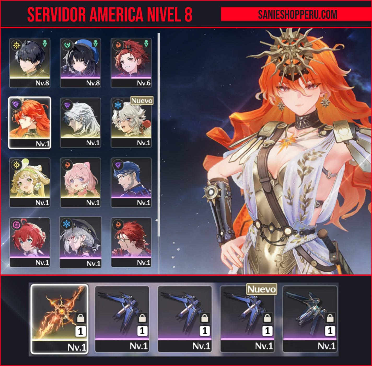 [Nivel 8] Cumpleaños Libre ✅ | Augusta + Arma + Verina | Cuenta Reroll Wuthering Waves
