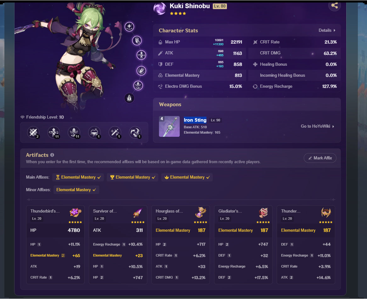 [Nivel 58] Varesa + Arma+ Skirk + Escoffier + Furina + Chasca +Arma + Yelan + Hu Tao + Mona + Tighnari C1 + Dehya + Keqing + Mizuki + Jean
