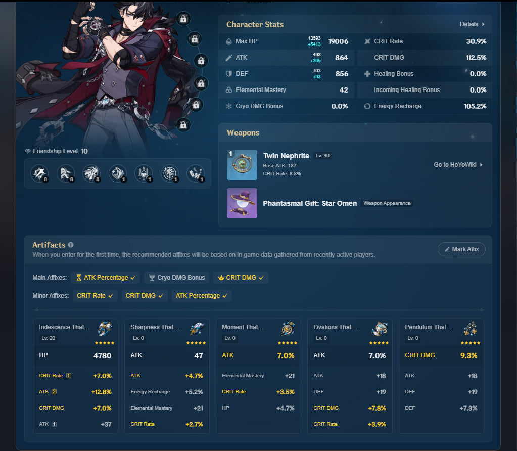 NA AR57 Endgame | Nicole, Columbina, Flins, Citlali, Mavuika, Neuvillette, Arlecchino, Furina, Xiao C1, Mona C1, Jean C1, Keqing C1