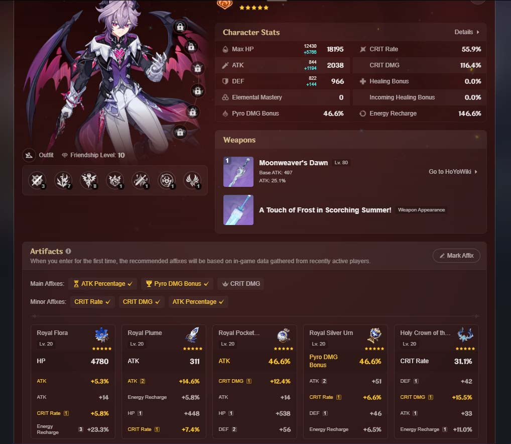 NA AR58|+191 Deseos+ Odette Linnea Columbina Durin Flins C1 Bloodsoaked Ruins Ineffa Kinich Arlecchino Zhongli Chasca Tartaglia Raiden Shogun Mona Keqing C1 Tighnari C1 Qiqi C1 Dehya