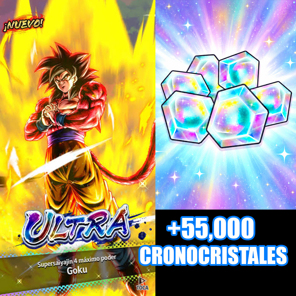 [Android] + 55,000 cronocristales + Goku Ss 4j ULTRA| DRAGON BALL Legends Cuenta