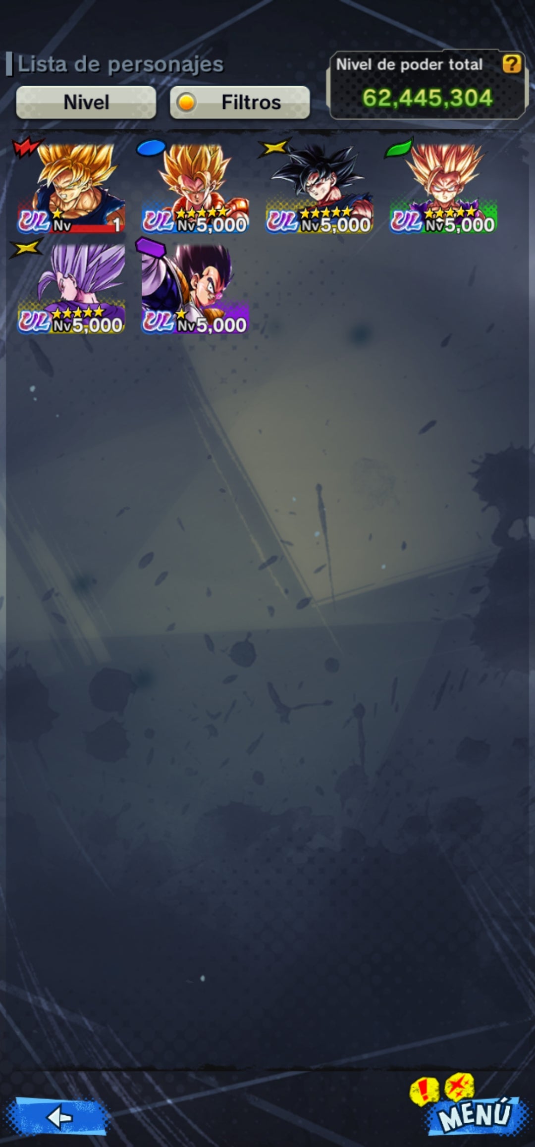 [ANDROID] ⭐️4 ULTRAS ⭐️BESTIA GOHAN ULTRA + PRE ULTRAINSTINTO GOKU ULTRA + SSJ2 GOHAN ULTRA + SÚPER GOGETA ULTRA(PLATINO) + 60,815 CRONOCRISTALES + 14 LEGENDS LIMITED