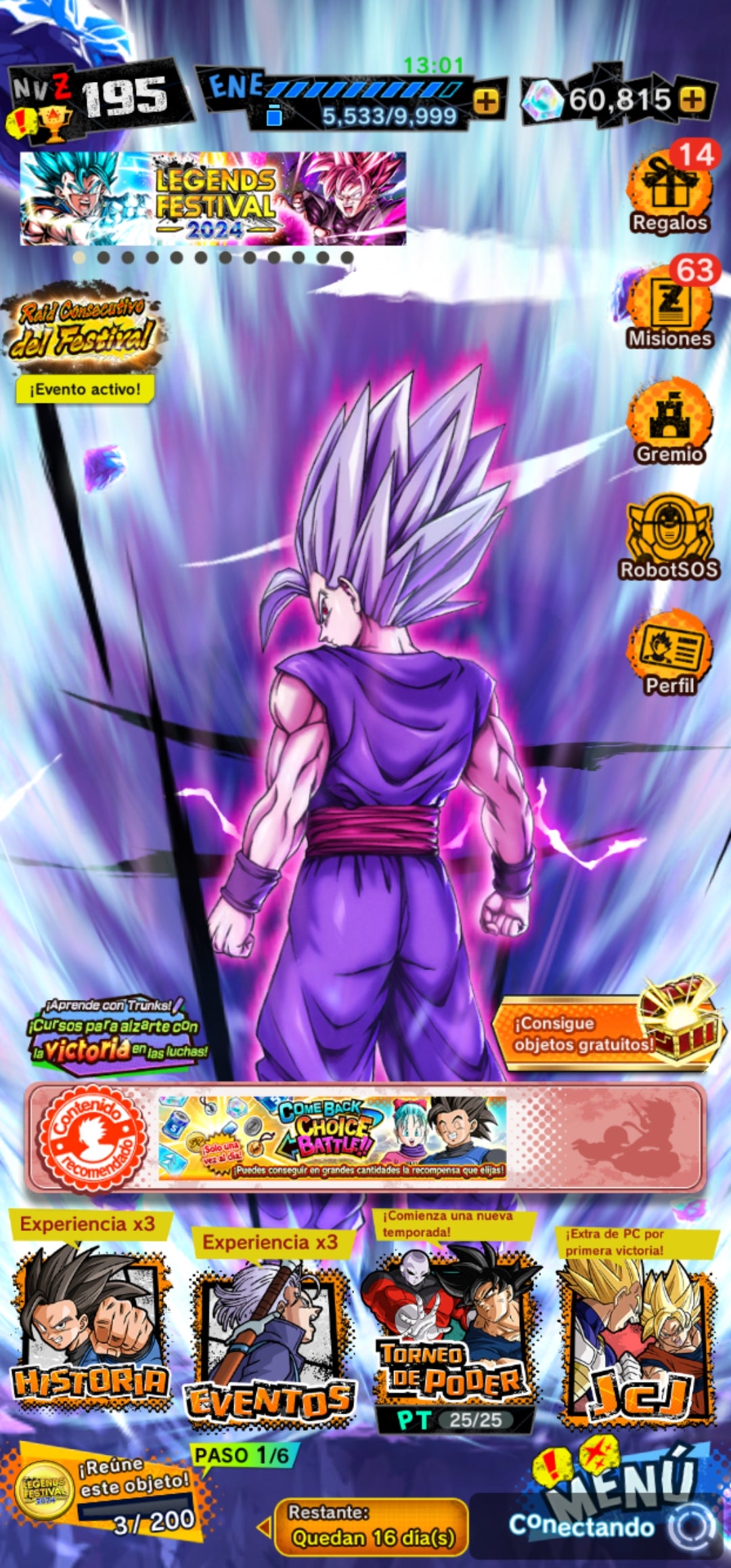 [ANDROID] ⭐️4 ULTRAS ⭐️BESTIA GOHAN ULTRA + PRE ULTRAINSTINTO GOKU ULTRA + SSJ2 GOHAN ULTRA + SÚPER GOGETA ULTRA(PLATINO) + 60,815 CRONOCRISTALES + 14 LEGENDS LIMITED