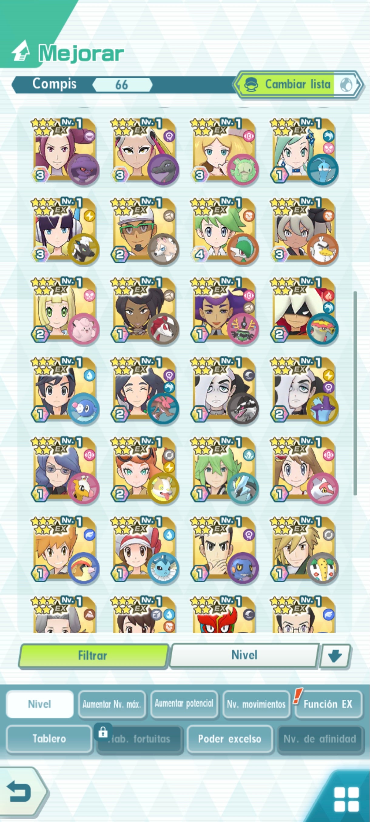 [Android] 172,110💎Gemas ✨ ANIVERSARIO✨Rojo (Aniversario) + Gloria (Aniversario) + Nákara (Aniversario) + Volus (Domador Pokémon) + Cintia (Architraje) + Rojo (Traje S, Rayo)