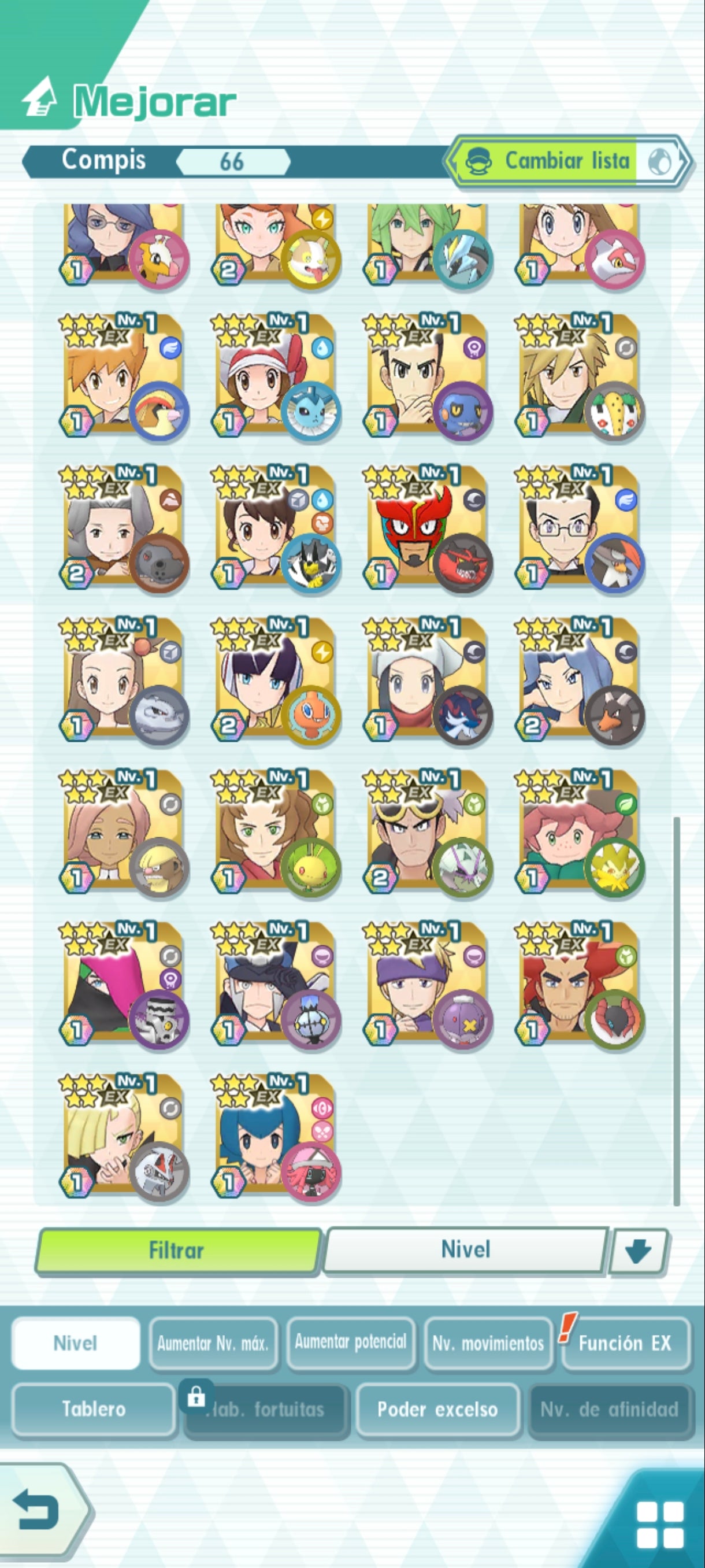 [Android] 172,110💎Gemas ✨ ANIVERSARIO✨Rojo (Aniversario) + Gloria (Aniversario) + Nákara (Aniversario) + Volus (Domador Pokémon) + Cintia (Architraje) + Rojo (Traje S, Rayo)