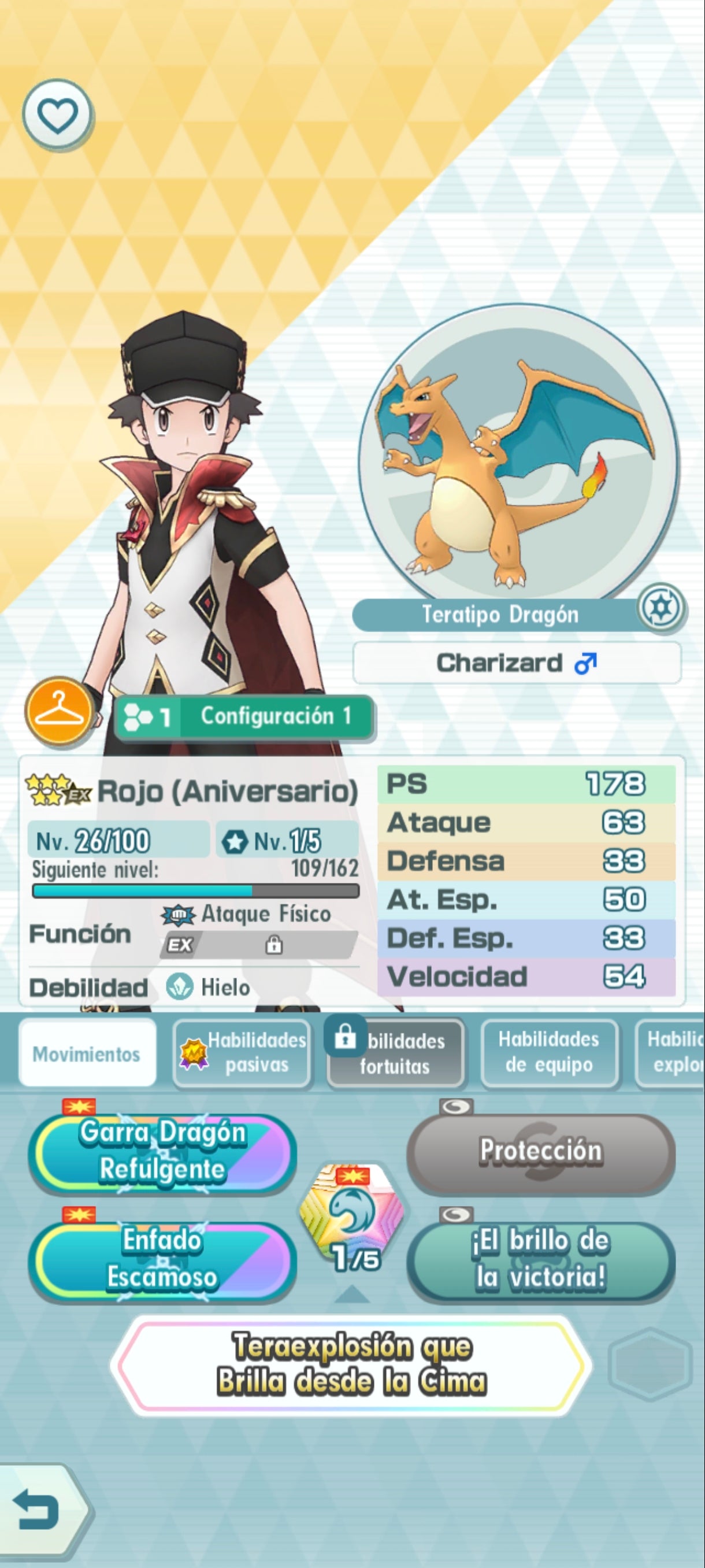 [Android] 172,110💎Gemas ✨ ANIVERSARIO✨Rojo (Aniversario) + Gloria (Aniversario) + Nákara (Aniversario) + Volus (Domador Pokémon) + Cintia (Architraje) + Rojo (Traje S, Rayo)