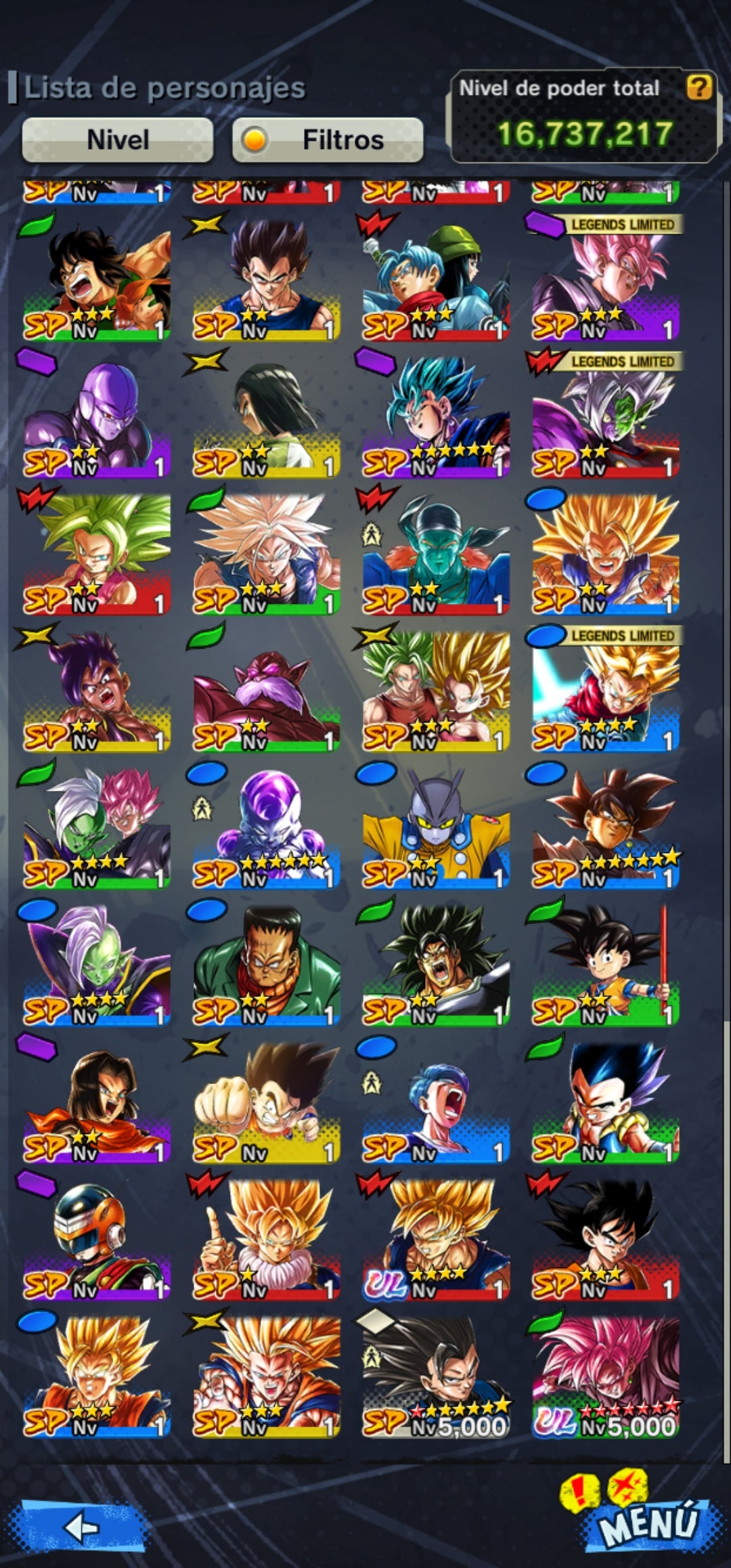 [Android & iPhone] GOKU BLACK ROSE ULTRA 7 ESTRELLAS ROJAS FULL + 5 LEGENDS LIMITED