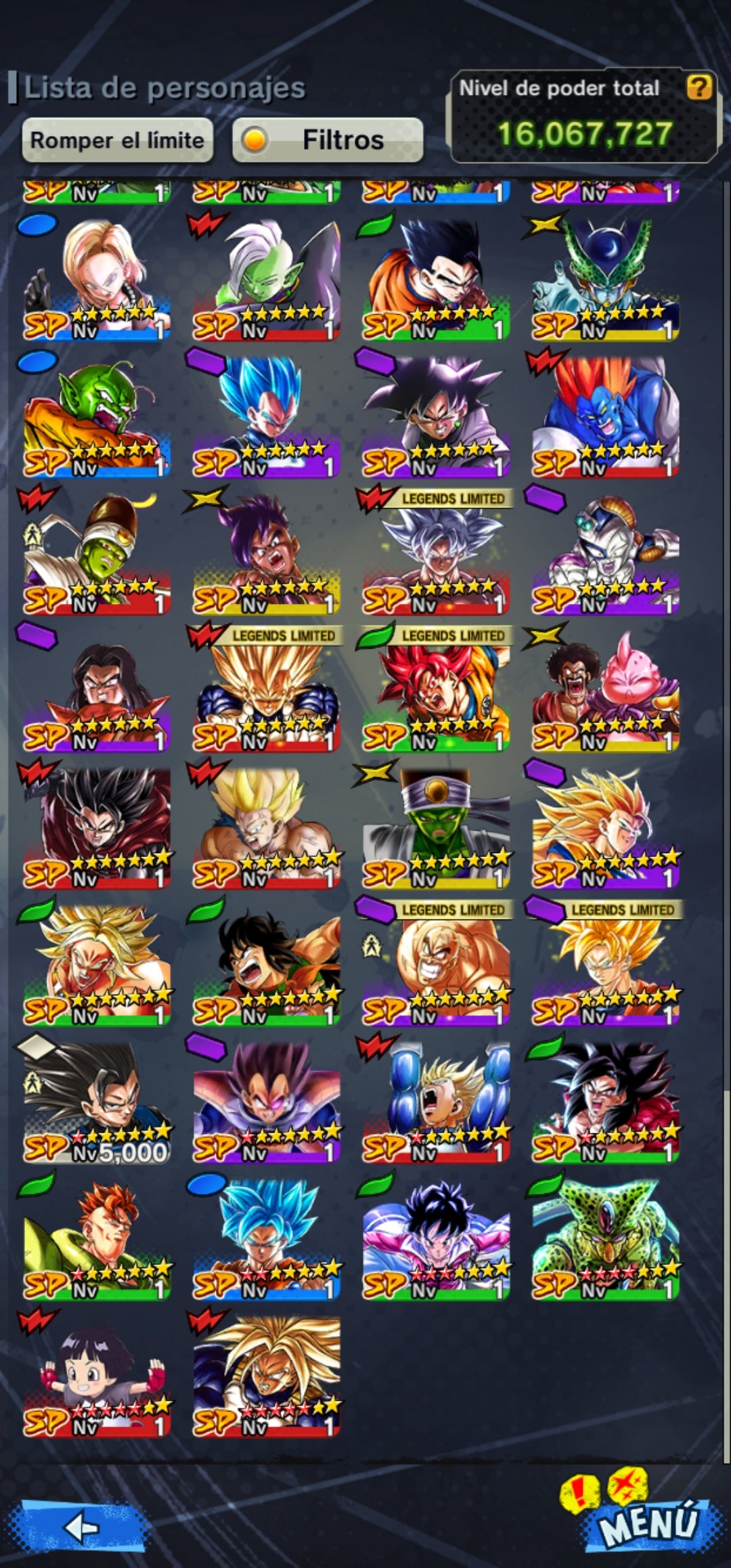 [Android & iPhone] SUPERSAIYAJIN GOKU LEGEND LIMITED 7 ESTRELLAS + 6 LEGENDS LIMITED