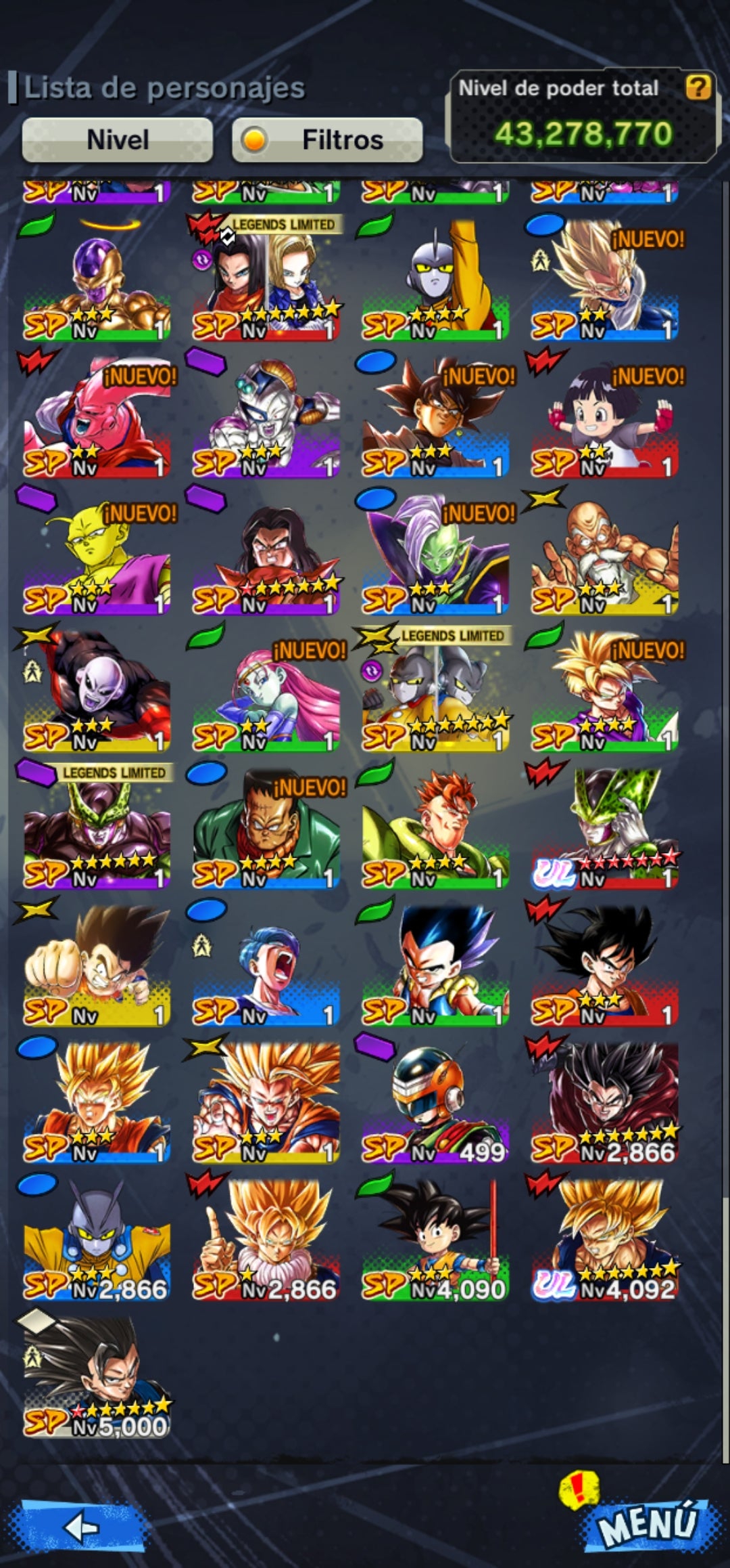 [Solo Android] ⭐️Cell Perfecto ULTRA 7 estrellas rojas⭐️ + 💎20,636 Cronocristales