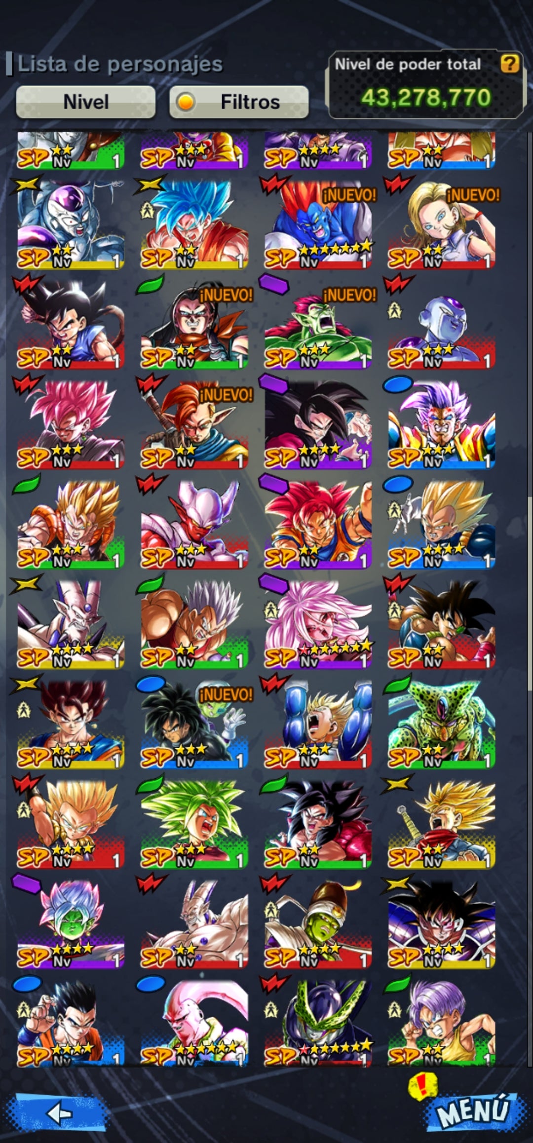 [Solo Android] ⭐️Cell Perfecto ULTRA 7 estrellas rojas⭐️ + 💎20,636 Cronocristales