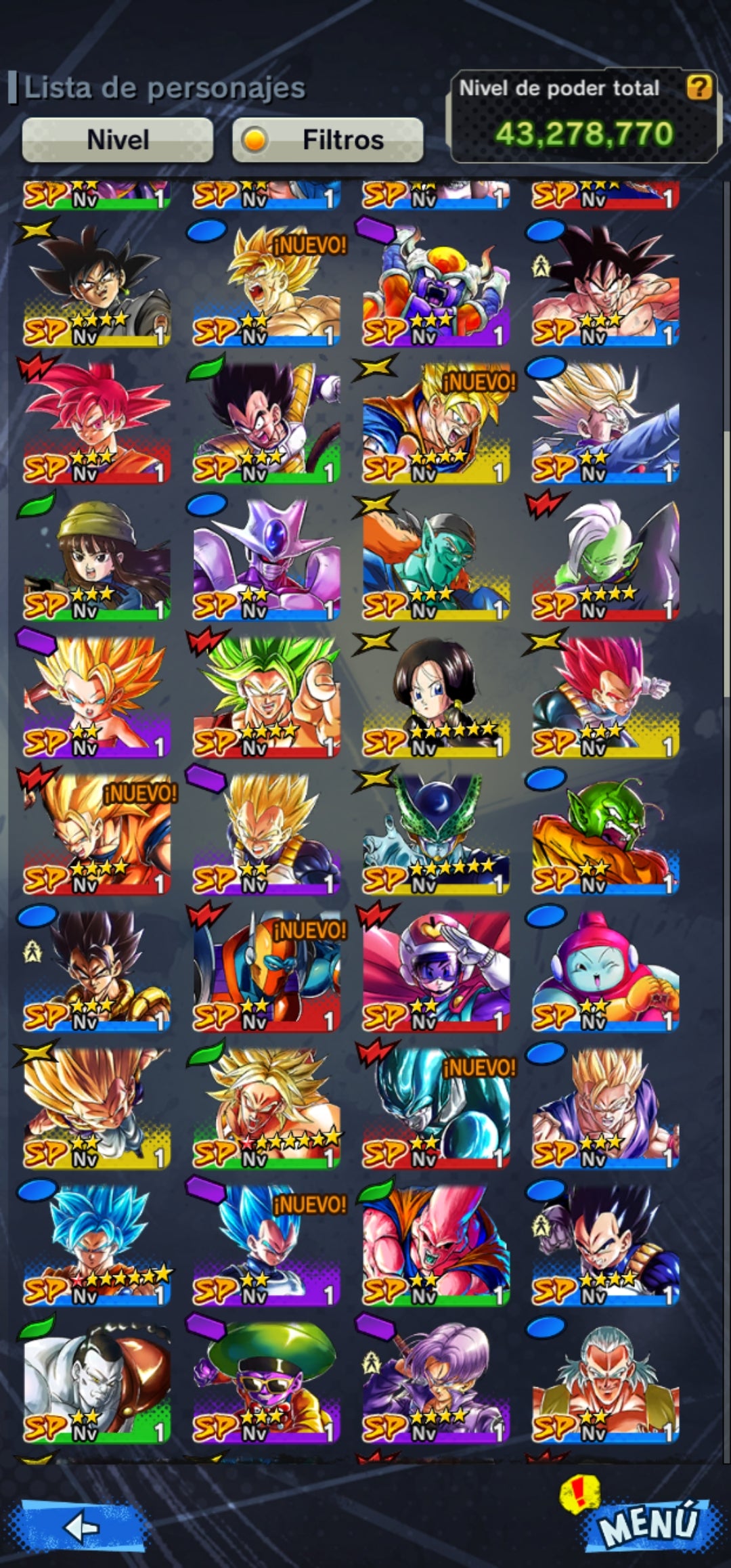 [Solo Android] ⭐️Cell Perfecto ULTRA 7 estrellas rojas⭐️ + 💎20,636 Cronocristales