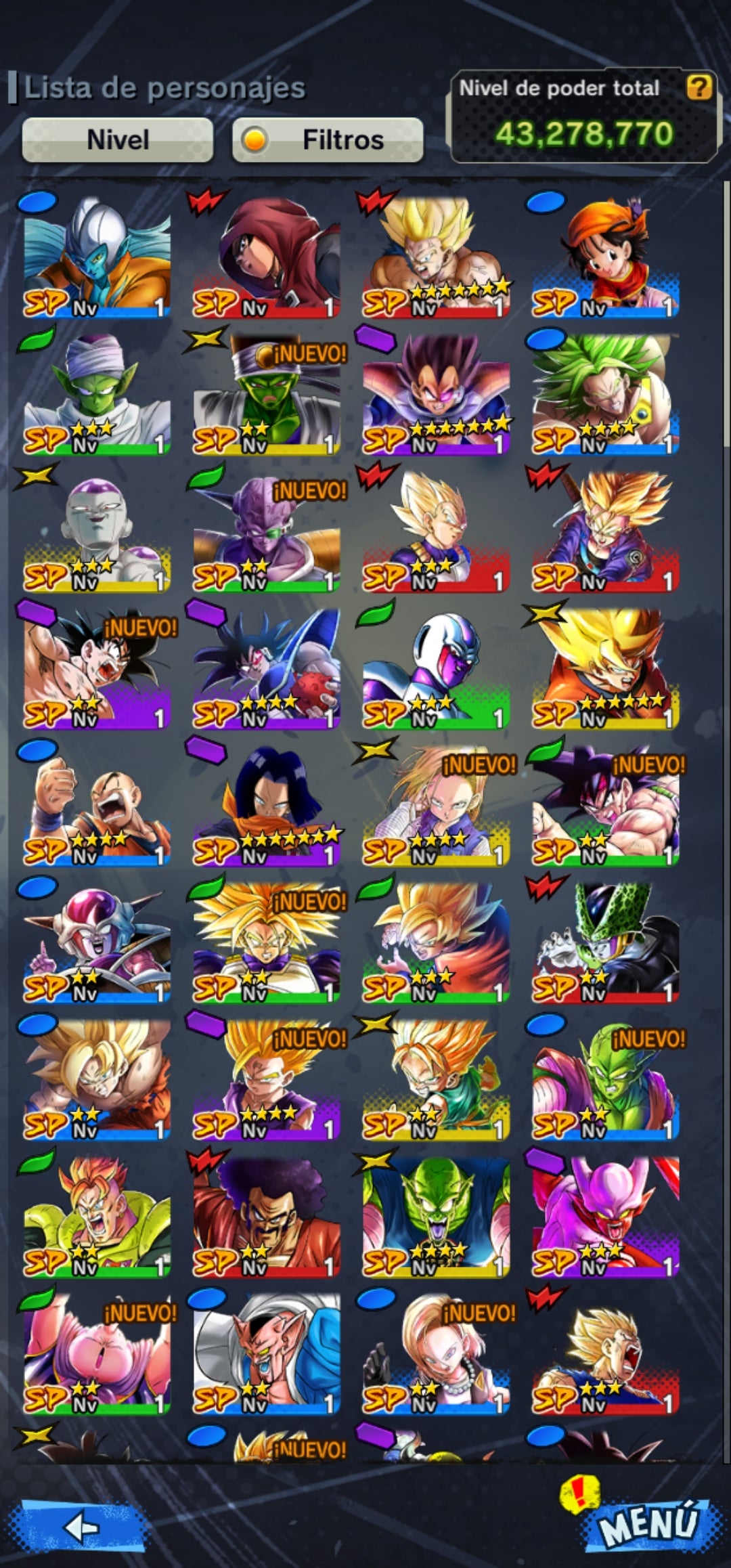 [Solo Android] ⭐️Cell Perfecto ULTRA 7 estrellas rojas⭐️ + 💎20,636 Cronocristales