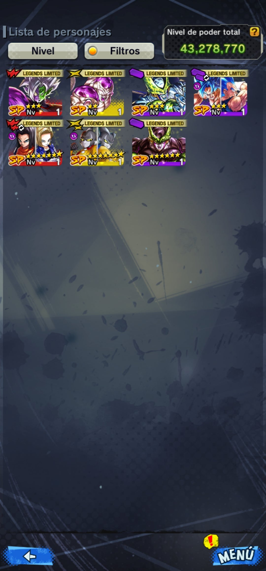 [Solo Android] ⭐️Cell Perfecto ULTRA 7 estrellas rojas⭐️ + 💎20,636 Cronocristales