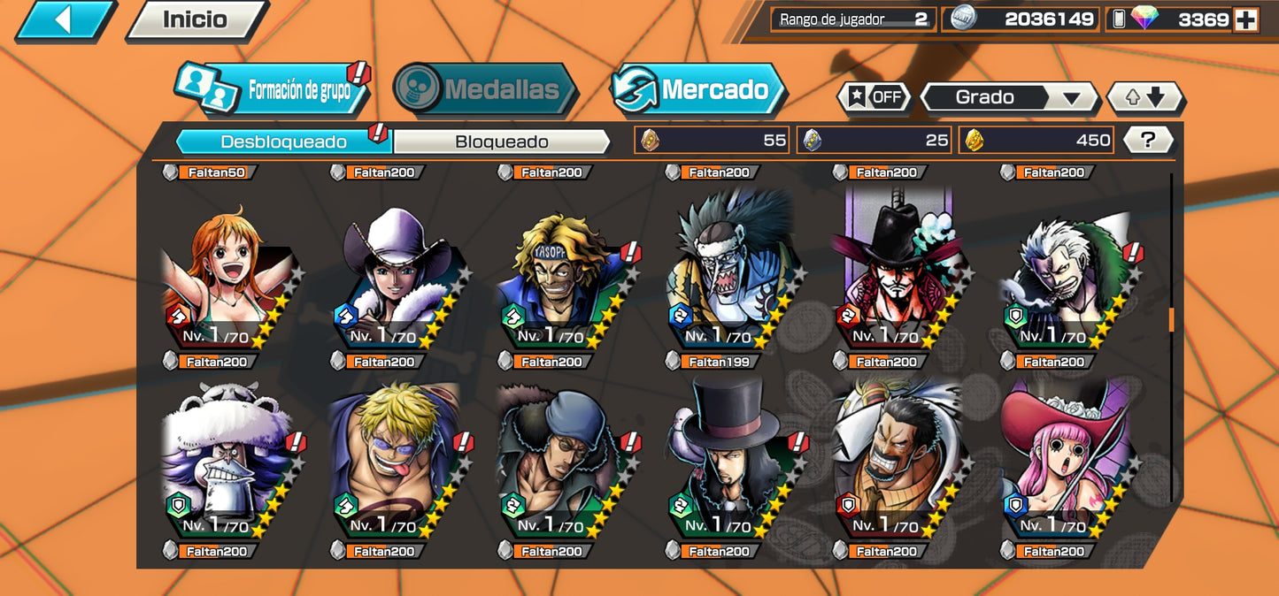 #2 [GLOBAL-Android] +3369 GEMAS 💎| Aramaki + Issho + Zephyr + 138 Personajes 4⭐+ 450 fragmentos dorados