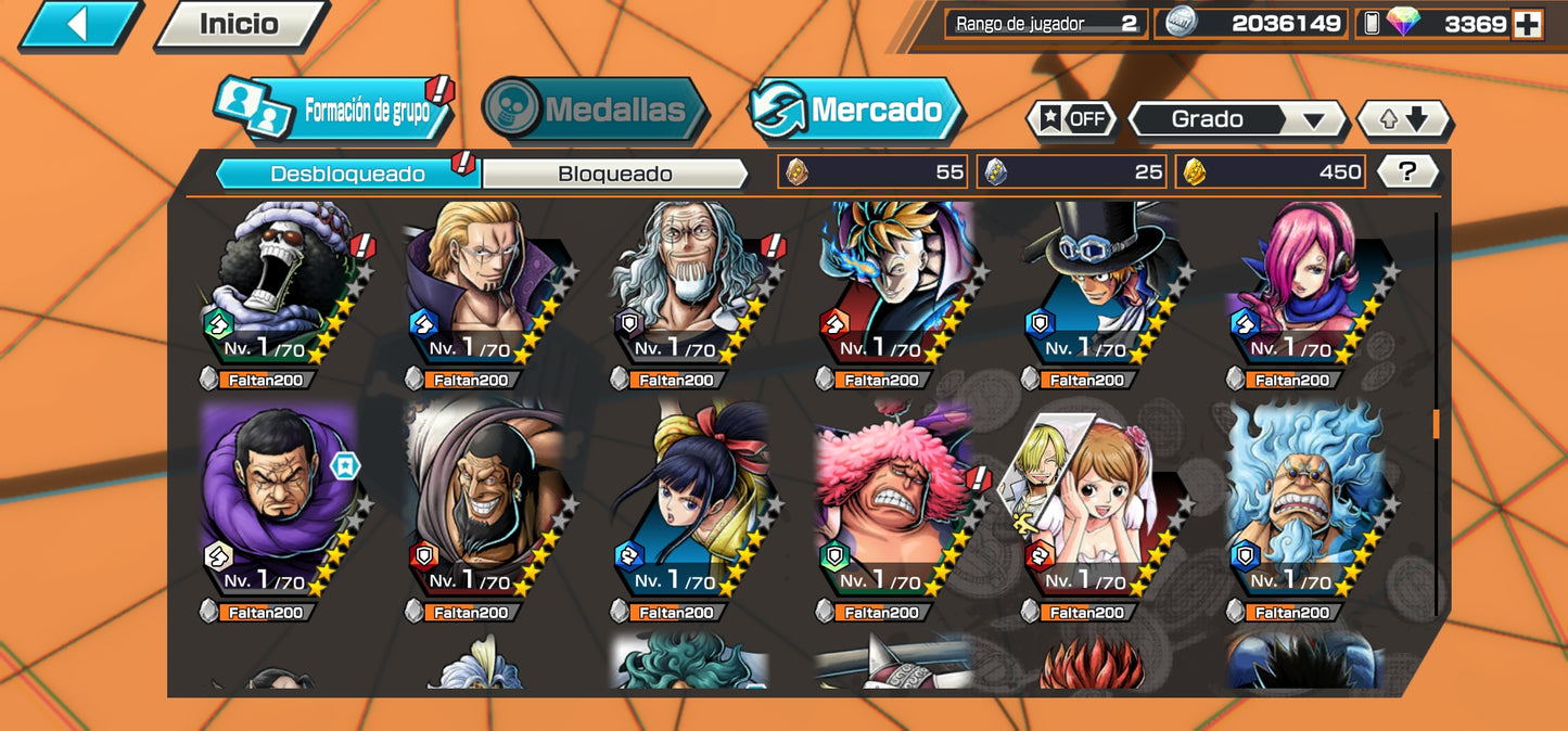 #2 [GLOBAL-Android] +3369 GEMAS 💎| Aramaki + Issho + Zephyr + 138 Personajes 4⭐+ 450 fragmentos dorados