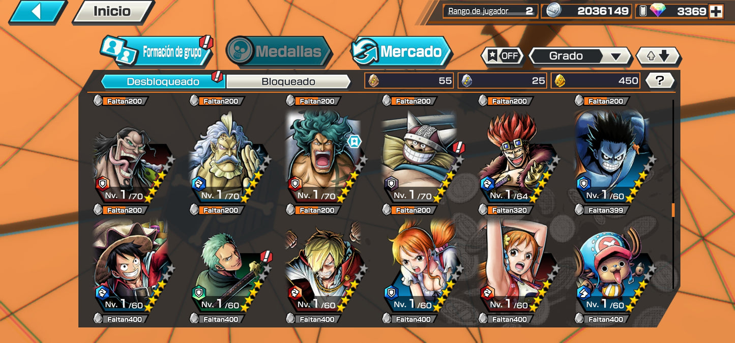 #2 [GLOBAL-Android] +3369 GEMAS 💎| Aramaki + Issho + Zephyr + 138 Personajes 4⭐+ 450 fragmentos dorados