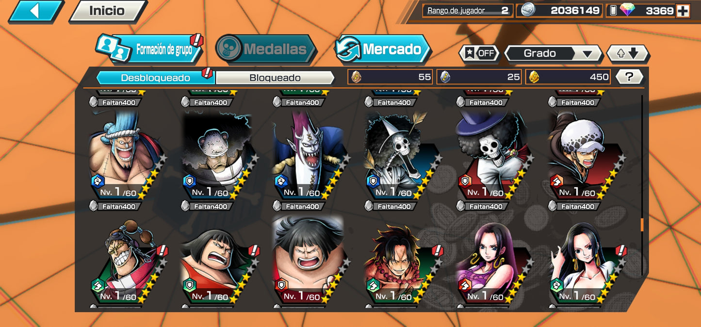 #2 [GLOBAL-Android] +3369 GEMAS 💎| Aramaki + Issho + Zephyr + 138 Personajes 4⭐+ 450 fragmentos dorados